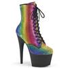Pleaser - ADORE1020RS Bottes de plateforme, Pole dance chaussures - Arc En Ciel/Noir Product image